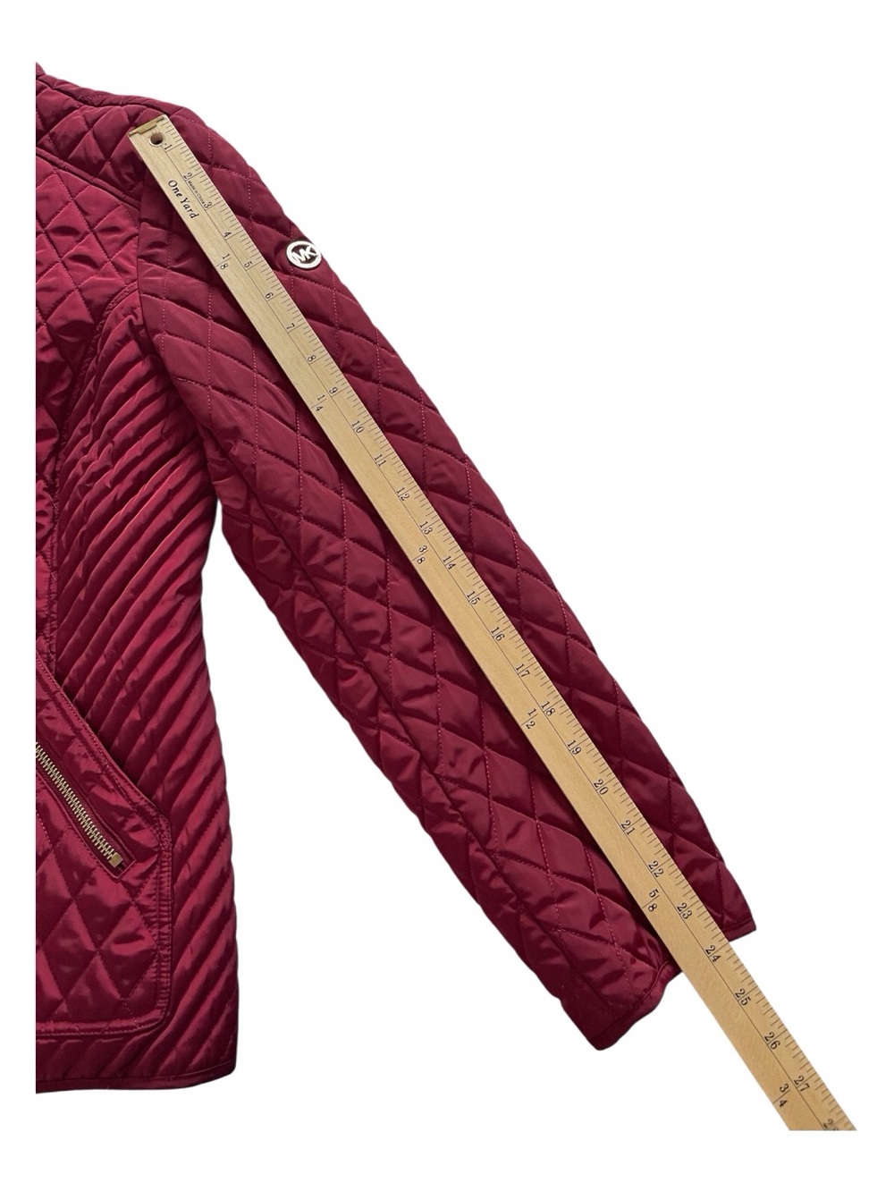 Michael Michael Kors Quilted Burgundy Jacket, M - Picture 12 of 14